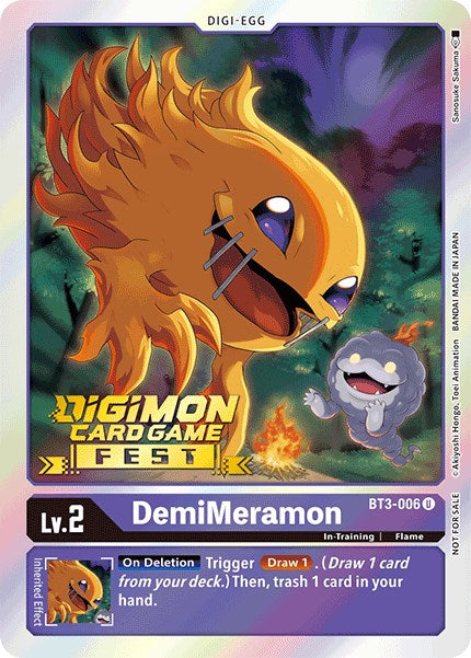 DemiMeramon [BT3-006] (Digimon Card Game Fest 2022) [Release Special Booster Promos] | Anubis Games and Hobby