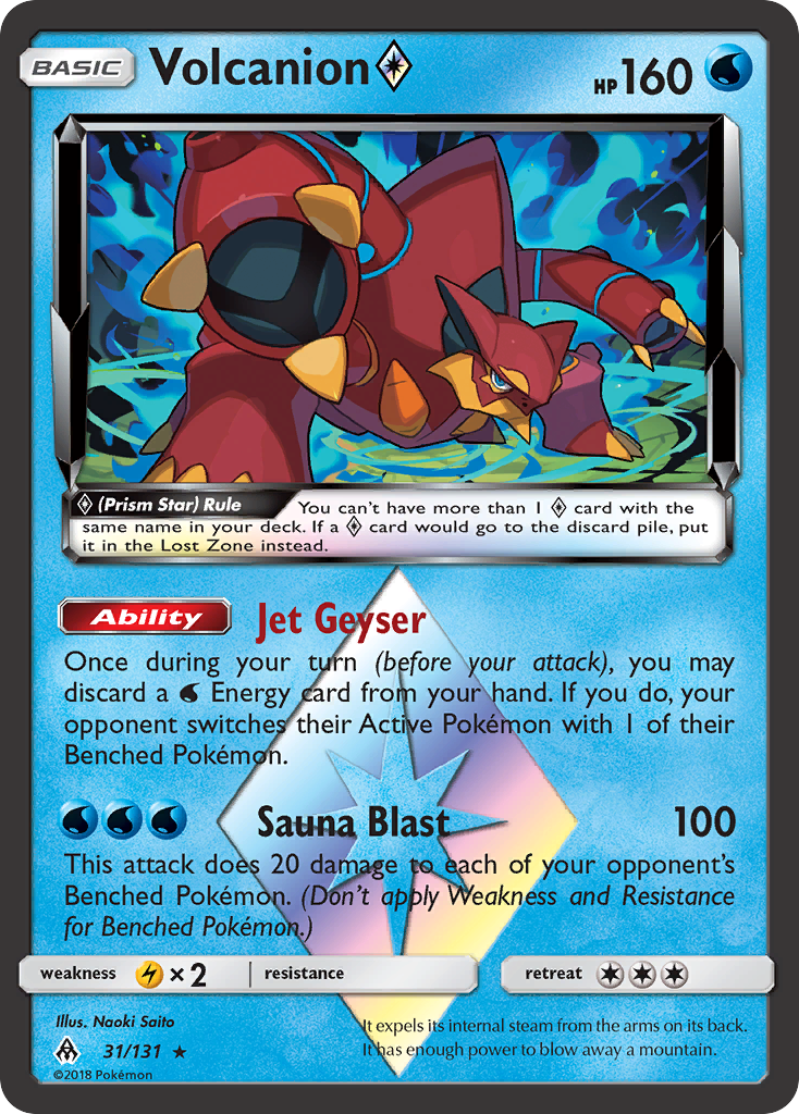 Volcanion (31/131) (Prism Star) [Sun & Moon: Forbidden Light] | Anubis Games and Hobby