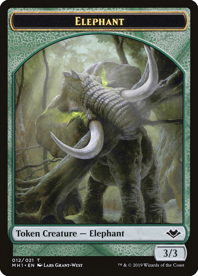 Elemental (008) // Elephant (012) Double-Sided Token [Modern Horizons Tokens] | Anubis Games and Hobby
