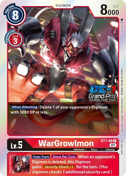 WarGrowlmon [ST7-08] (DC-1 2022 Stamped) [Starter Deck: Gallantmon Promos] | Anubis Games and Hobby