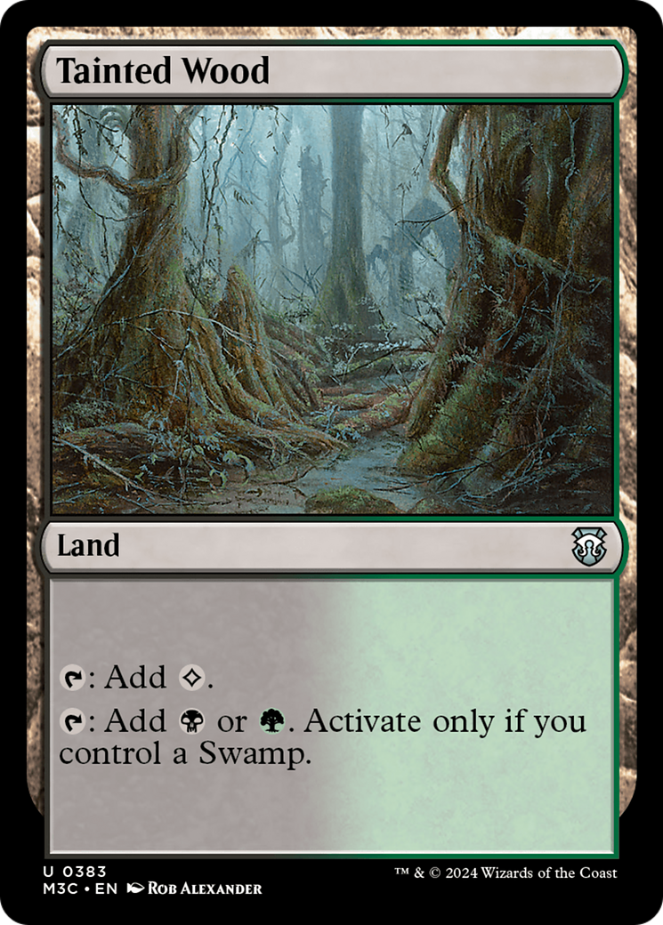 Tainted Wood (Ripple Foil) [Modern Horizons 3 Commander] | Anubis Games and Hobby