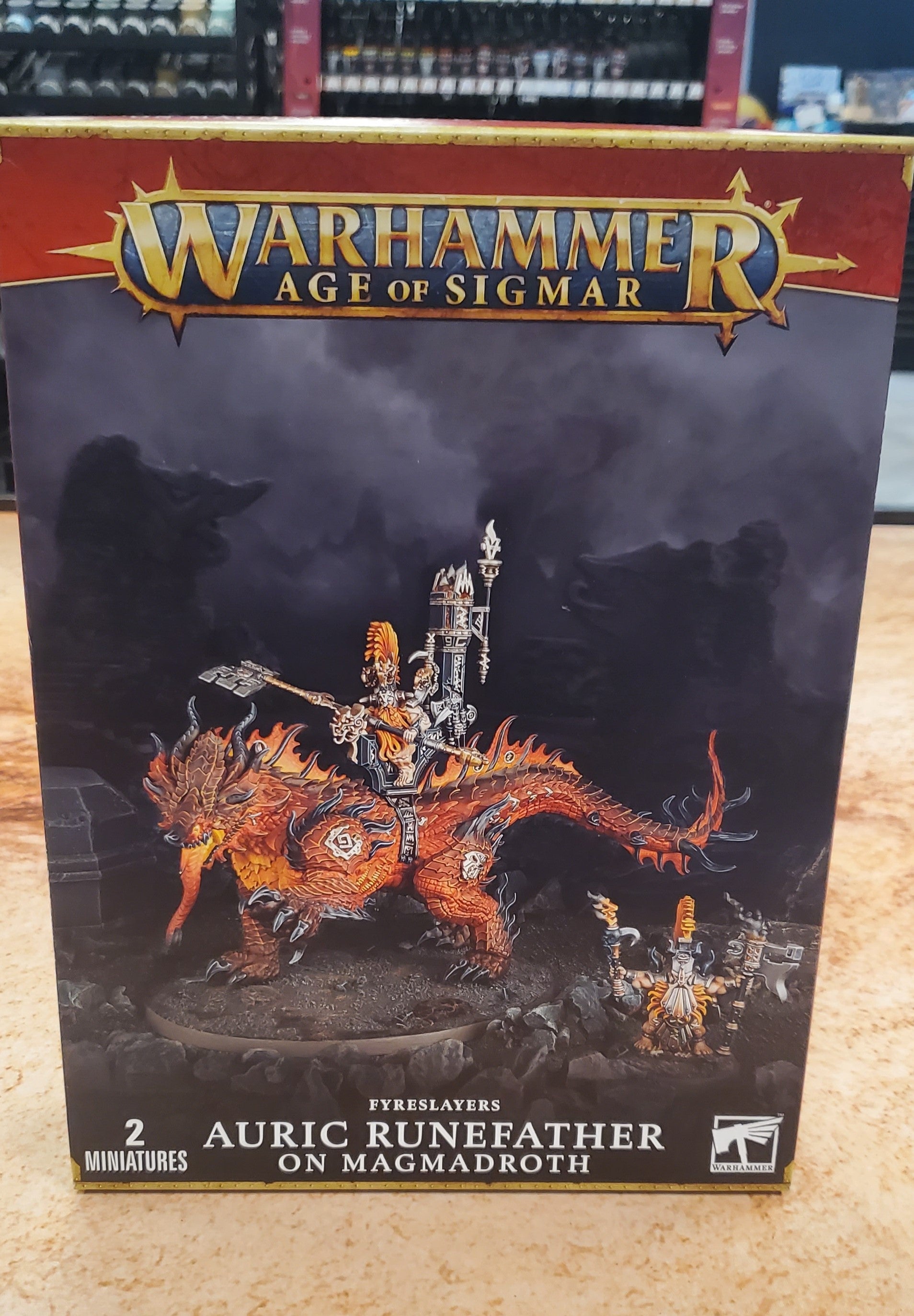 Fyreslayers - Auric Runefather on Magmadroth | Anubis Games and Hobby