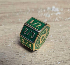 MTG Metal Tarmogoyf Power/Toughness Counter - Gold & Green | Anubis Games and Hobby