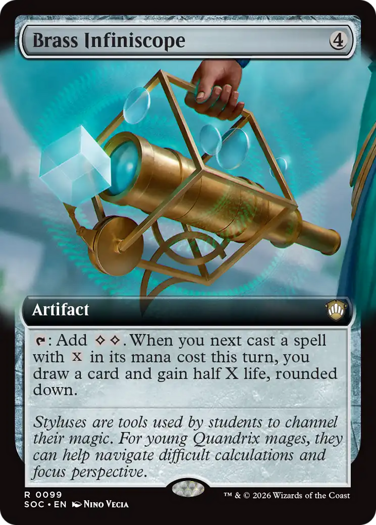Brass Infiniscope (Extended Art) [Secrets of Strixhaven Commander] | Anubis Games and Hobby