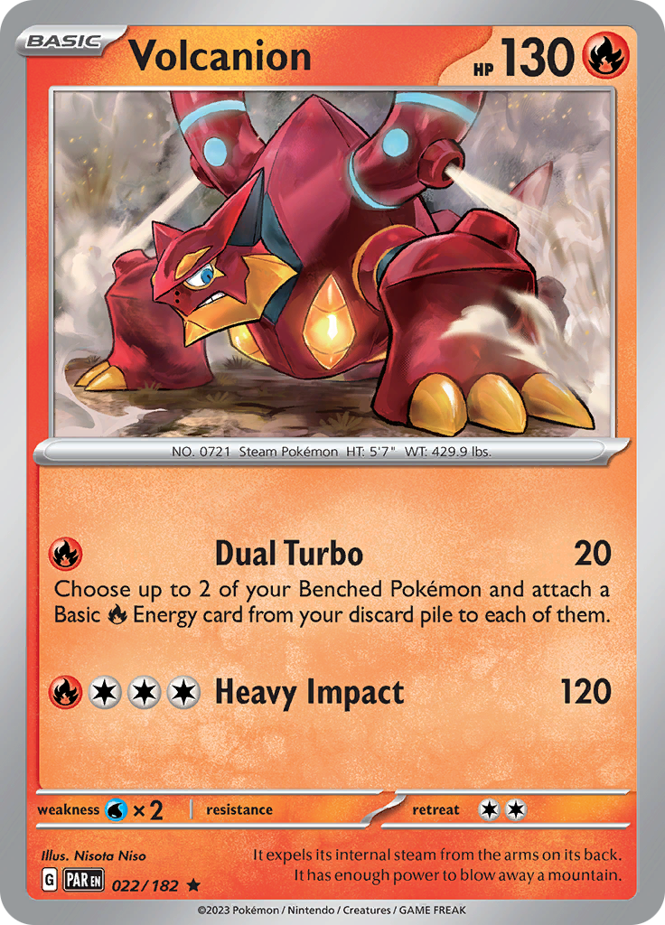 Volcanion (022/182) [Scarlet & Violet: Paradox Rift] | Anubis Games and Hobby