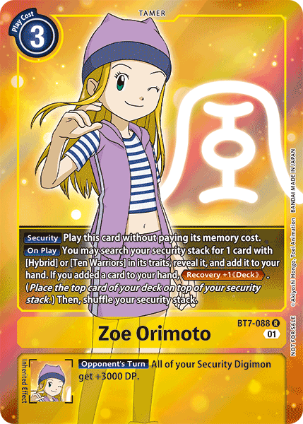 Zoe Orimoto [BT7-088] (Alternative Art - Box Topper) [Next Adventure] | Anubis Games and Hobby