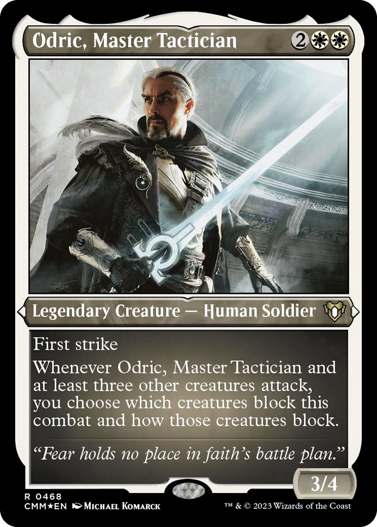 Odric, Master Tactician (Foil Etched) [Commander Masters] | Anubis Games and Hobby