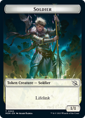 Soldier // Teferi Akosa of Zhalfir Emblem Double-Sided Token [March of the Machine Tokens] | Anubis Games and Hobby