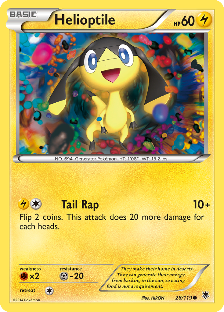 Helioptile (28/119) [XY: Phantom Forces] | Anubis Games and Hobby