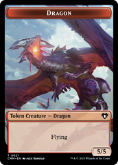 Eldrazi Spawn // Dragon (0021) Double-Sided Token [Commander Masters Tokens] | Anubis Games and Hobby