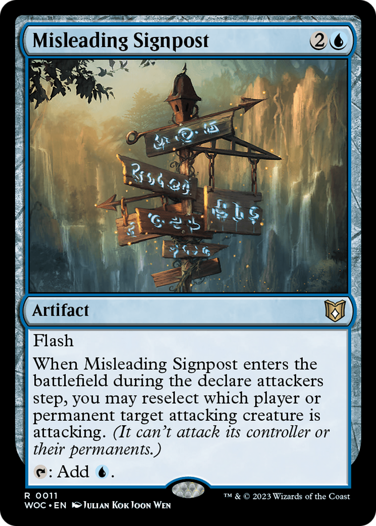 Misleading Signpost [Wilds of Eldraine Commander] | Anubis Games and Hobby