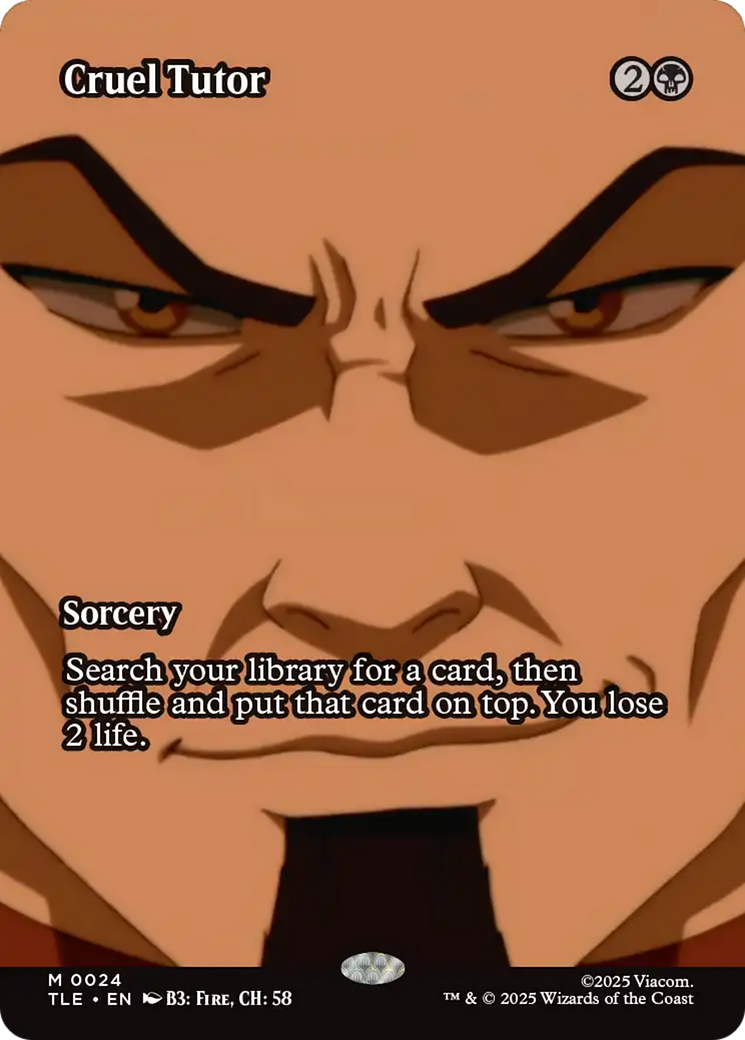 Cruel Tutor (Borderless) [Avatar: The Last Airbender: Eternal-Legal] | Anubis Games and Hobby