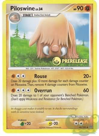 Piloswine (46/100) (Prerelease Promo) [Nintendo: Black Star Promos] | Anubis Games and Hobby