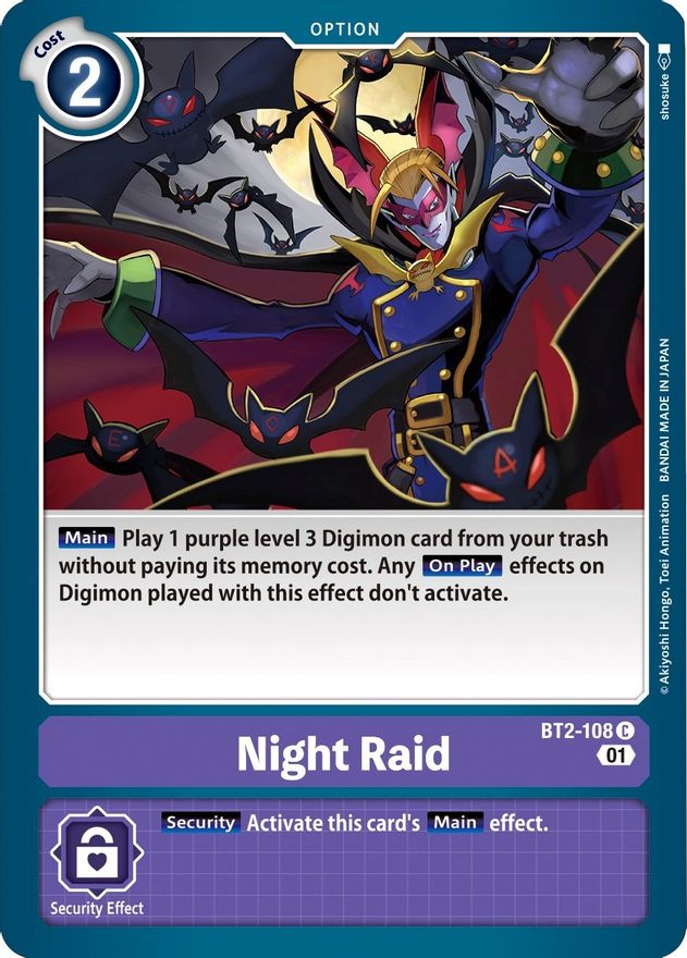 Night Raid [BT2-108] [Starter Deck: Parallel World Tactician] | Anubis Games and Hobby