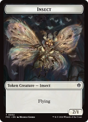 Warrior // Insect Double-Sided Token [Reality Fracture Commander Tokens] | Anubis Games and Hobby