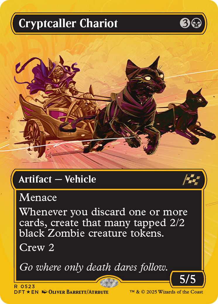 Cryptcaller Chariot (Borderless) (First-Place Foil) [Aetherdrift] | Anubis Games and Hobby