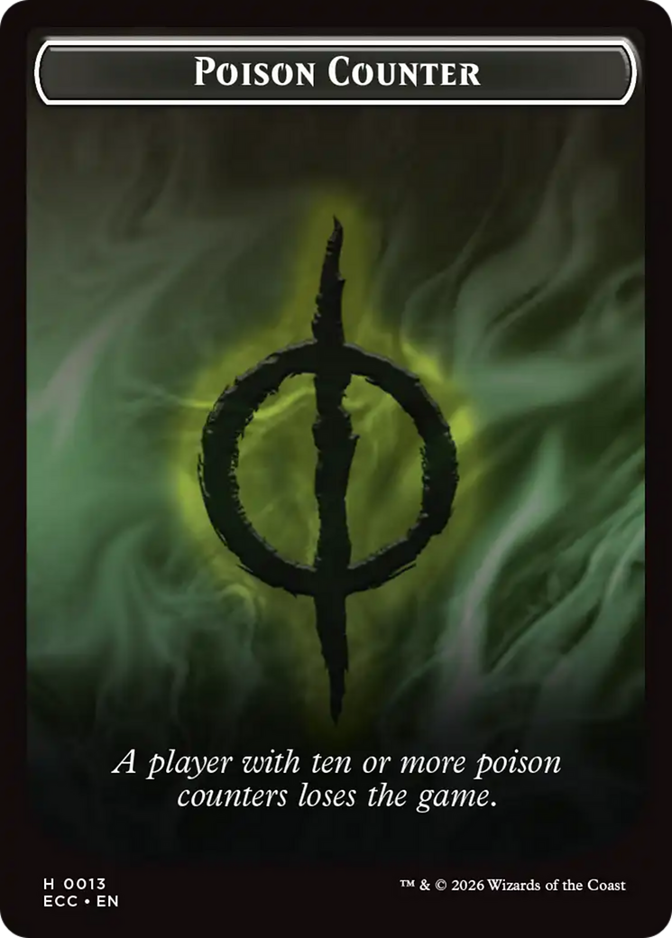 Saproling // Poison Counter Double-Sided Token [Lorwyn Eclipsed Tokens] | Anubis Games and Hobby