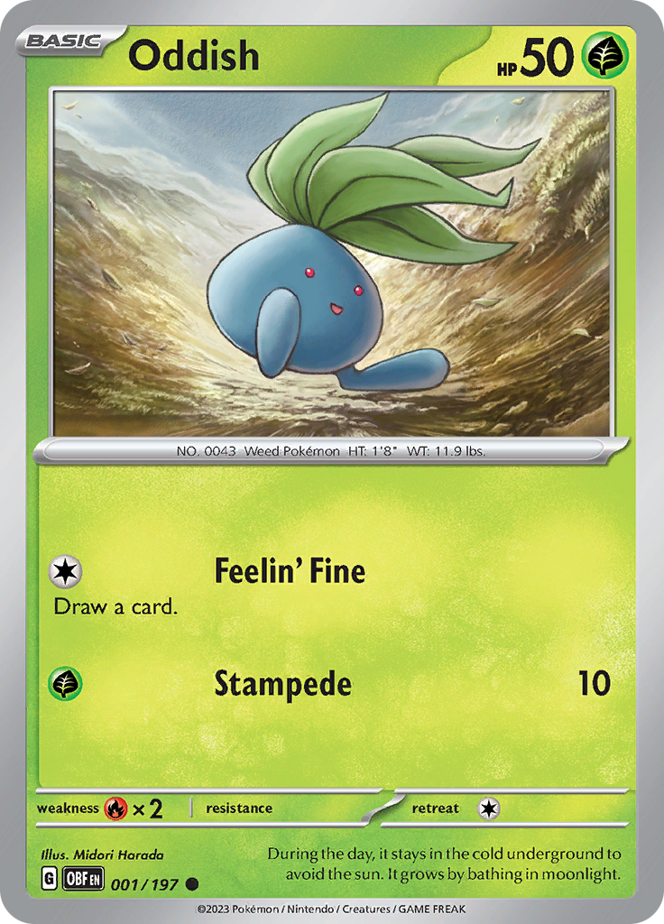 Oddish (001/197) [Scarlet & Violet: Obsidian Flames] | Anubis Games and Hobby