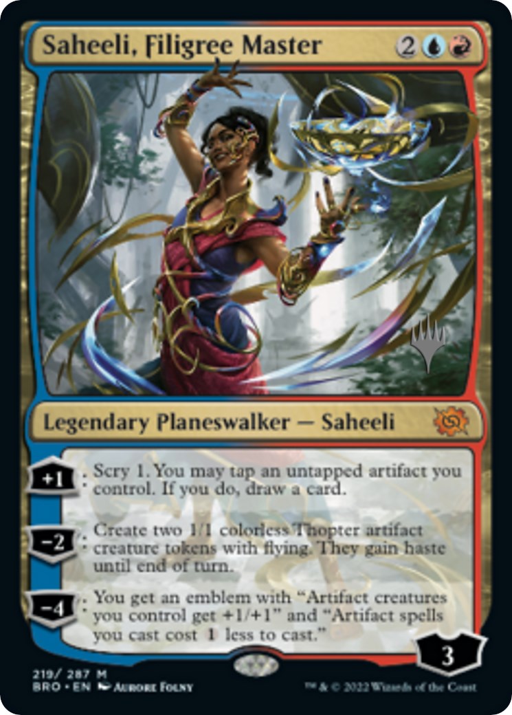 Saheeli, Filigree Master (Promo Pack) [The Brothers' War Promos] | Anubis Games and Hobby