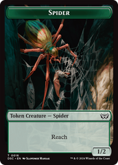 Treefolk // Spider Double-Sided Token [Duskmourn: House of Horror Commander Tokens] | Anubis Games and Hobby