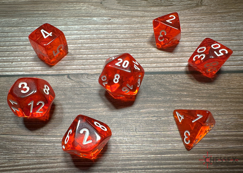 Translucent Orange/White Dice | Anubis Games and Hobby