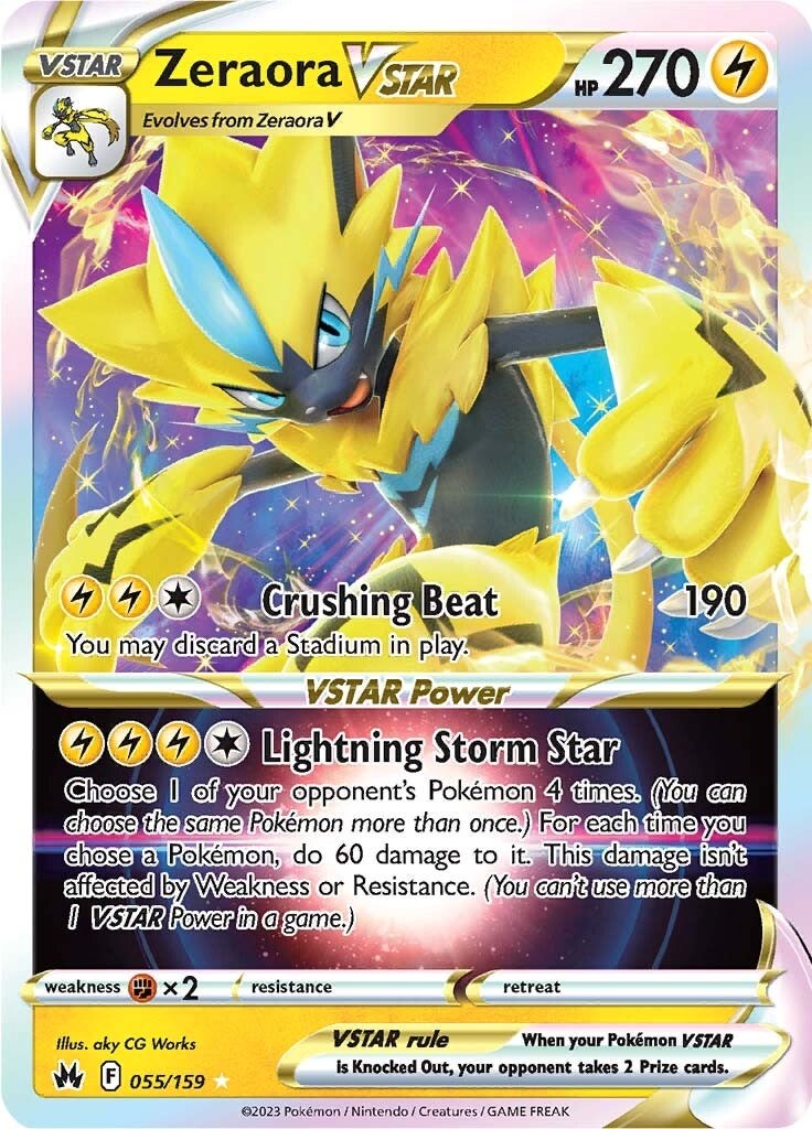 Zeraora VSTAR (055/159) [Sword & Shield: Crown Zenith] | Anubis Games and Hobby