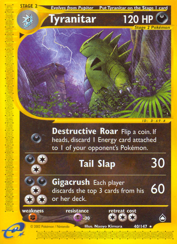 Tyranitar (40/147) [Aquapolis] | Anubis Games and Hobby