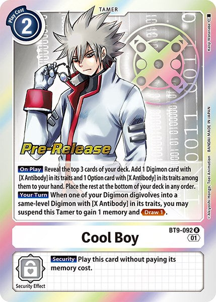 Cool Boy [BT9-092] [X Record Pre-Release Promos] | Anubis Games and Hobby