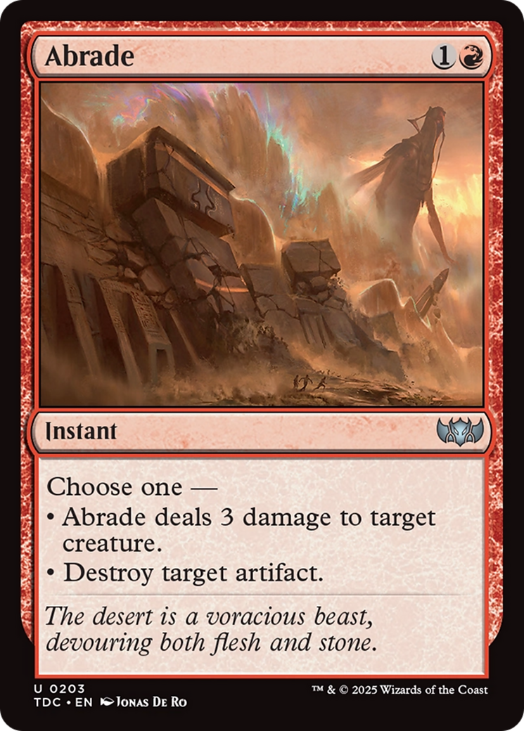 Abrade [Tarkir: Dragonstorm Commander] | Anubis Games and Hobby