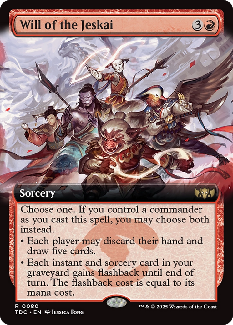 Will of the Jeskai (Extended Art) [Tarkir: Dragonstorm Commander] | Anubis Games and Hobby