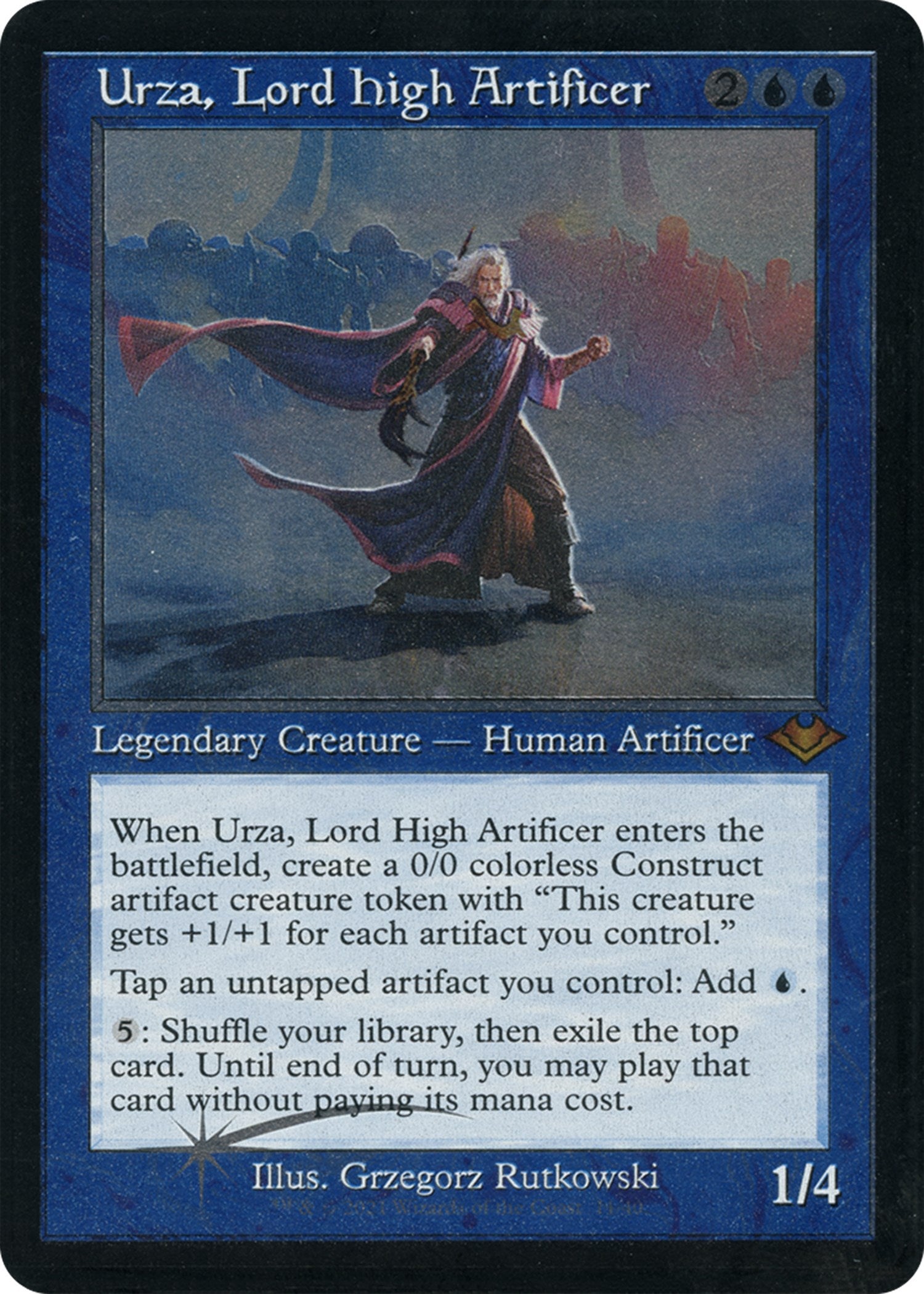 Urza, Lord High Artificer (Retro Foil Etched) [Modern Horizons] | Anubis Games and Hobby