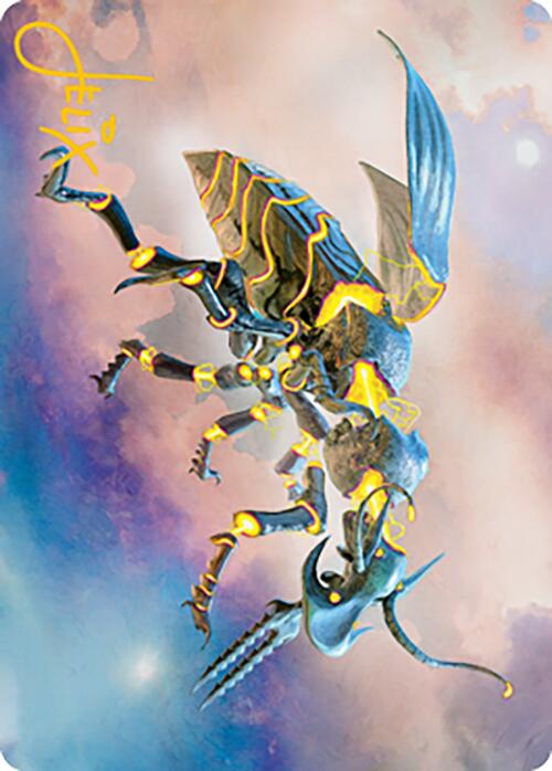 Zabaz, the Glimmerwasp Art Card (Gold-Stamped Signature) [Modern Horizons 2 Art Series] | Anubis Games and Hobby