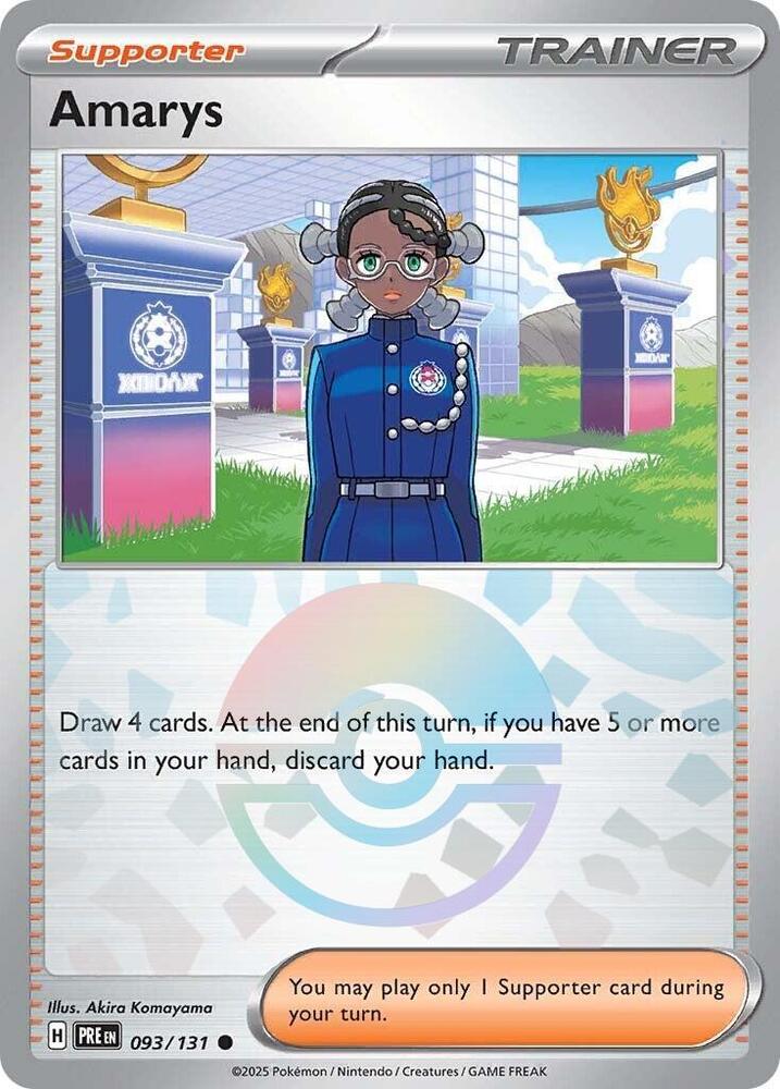 Amarys (093/131) (Poke Ball Pattern) [Scarlet & Violet: Prismatic Evolutions] | Anubis Games and Hobby
