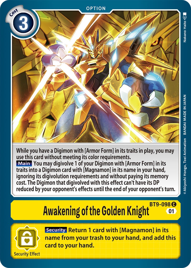 Awakening of the Golden Knight [BT9-098] [X Record] | Anubis Games and Hobby