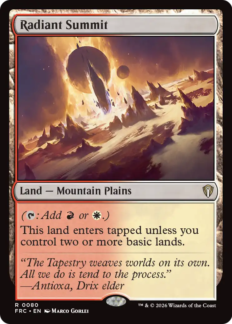 Radiant Summit [Reality Fracture Commander] | Anubis Games and Hobby