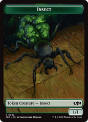 Insect (0022) // Plant Double-Sided Token [Tarkir: Dragonstorm Commander Tokens] | Anubis Games and Hobby
