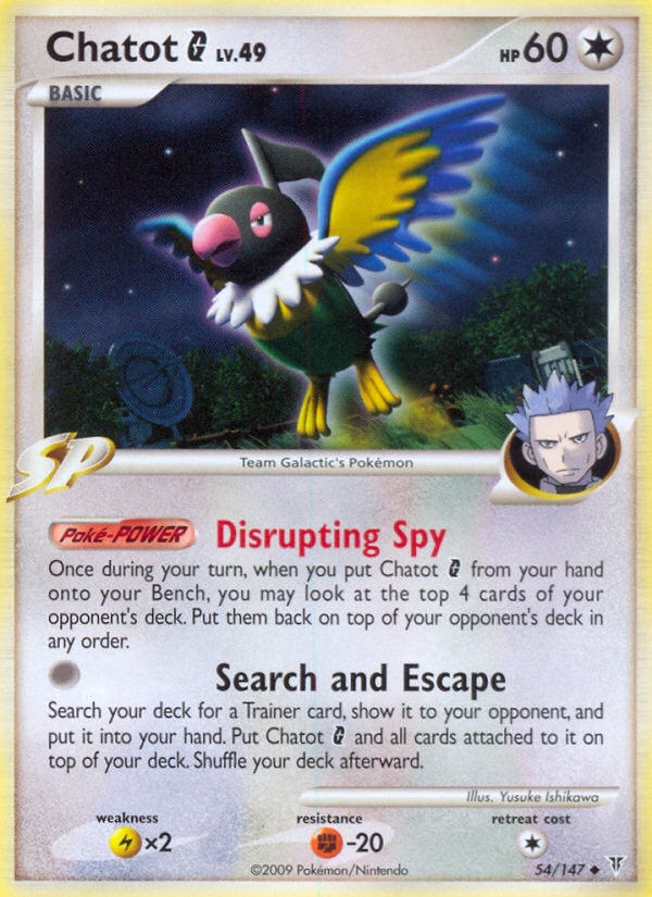 Chatot G (54/147) [Platinum: Supreme Victors] | Anubis Games and Hobby