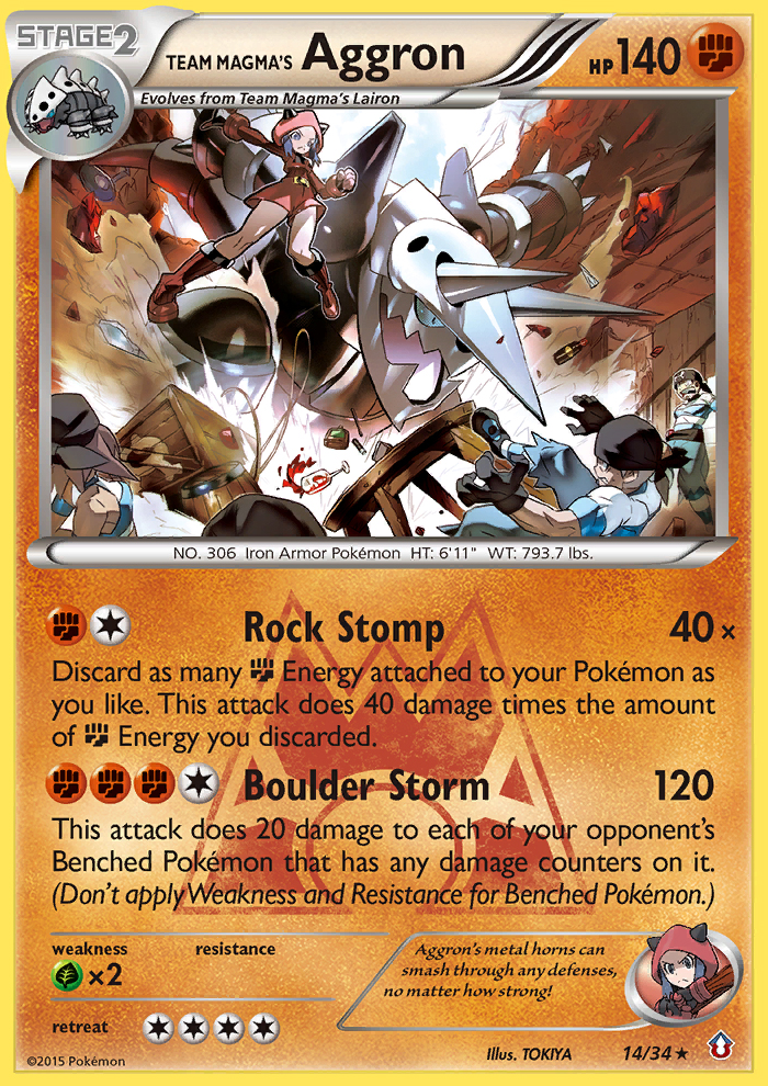 Team Magma's Aggron (14/34) [XY: Double Crisis] | Anubis Games and Hobby
