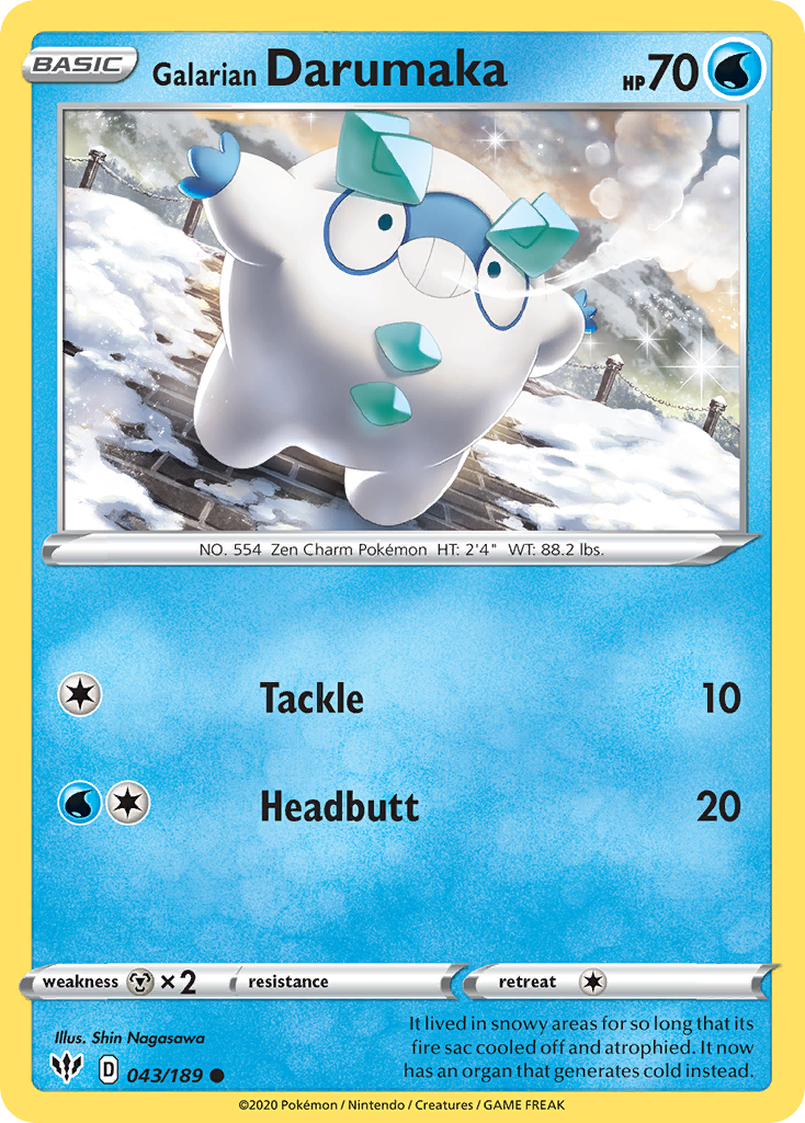 Galarian Darumaka (043/189) [Sword & Shield: Darkness Ablaze] | Anubis Games and Hobby