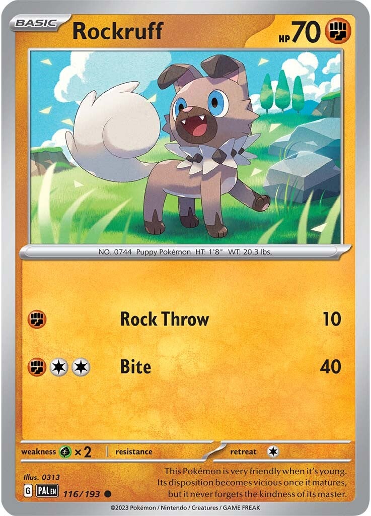 Rockruff (116/193) [Scarlet & Violet: Paldea Evolved] | Anubis Games and Hobby
