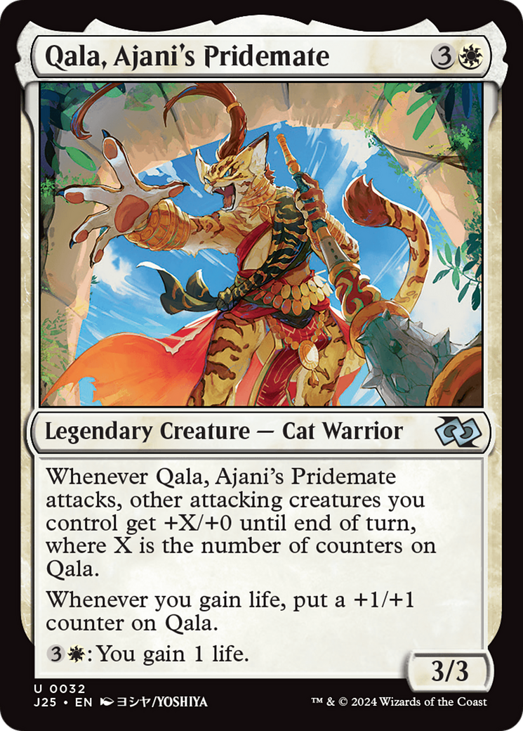 Qala, Ajani's Pridemate (Anime) [Foundations Jumpstart] | Anubis Games and Hobby