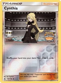 Cynthia (119/156) (Staff Regional Championship Promo) [Sun & Moon: Ultra Prism] | Anubis Games and Hobby