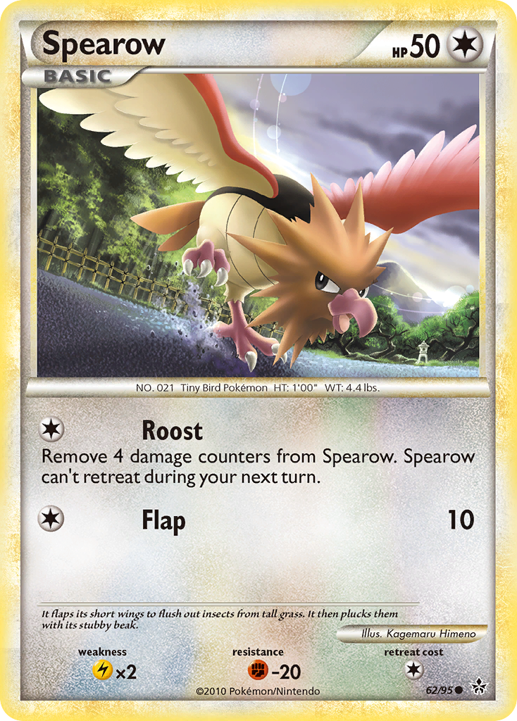 Spearow (62/95) [HeartGold & SoulSilver: Unleashed] | Anubis Games and Hobby