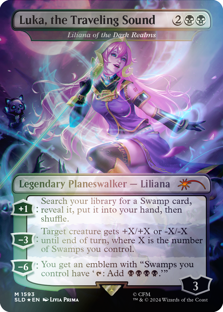 Luka, the Traveling Sound - Liliana of the Dark Realms (Rainbow Foil) [Secret Lair Drop Series] | Anubis Games and Hobby