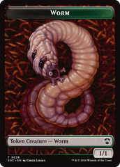 Eldrazi Spawn // Worm Double-Sided Token [Secrets of Strixhaven Commander Tokens] | Anubis Games and Hobby