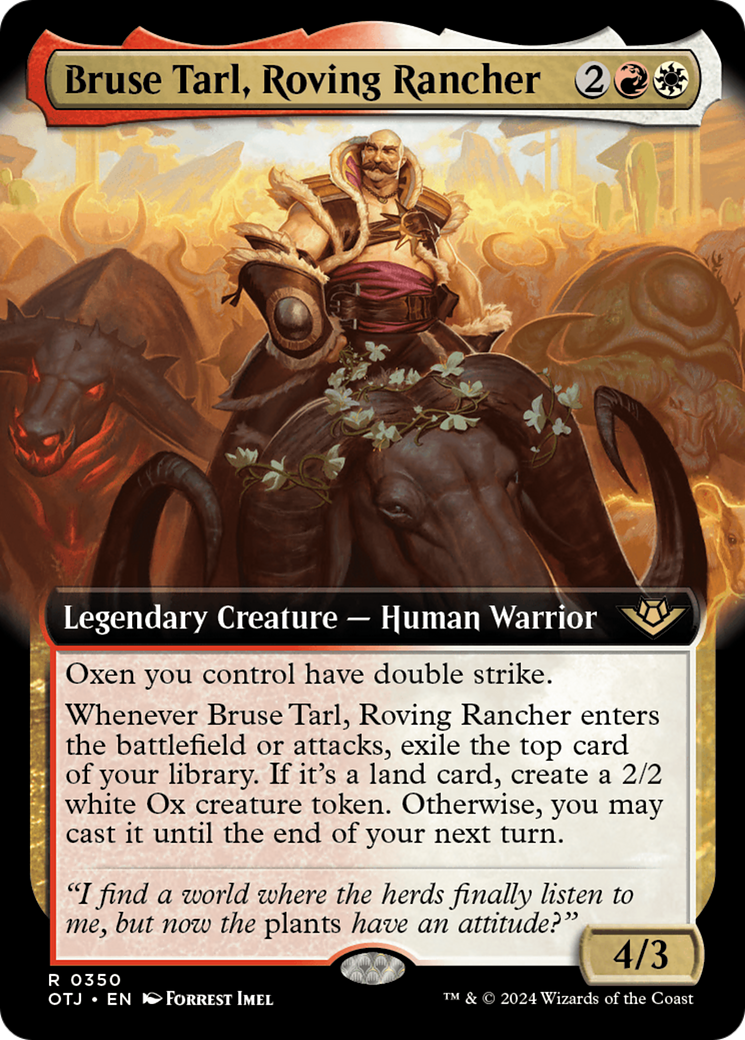 Bruse Tarl, Roving Rancher (Extended Art) [Outlaws of Thunder Junction] | Anubis Games and Hobby