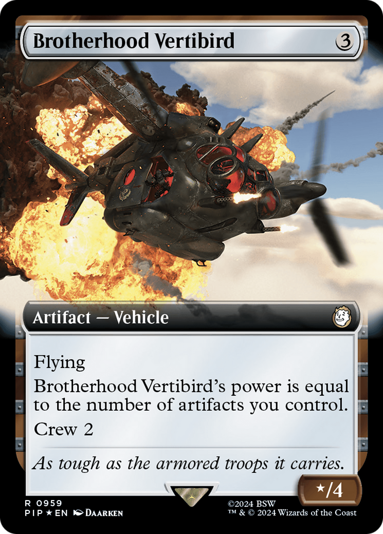 Brotherhood Vertibird (Extended Art) (Surge Foil) [Fallout] | Anubis Games and Hobby