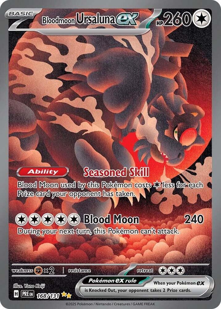 Bloodmoon Ursaluna ex (168/131) [Scarlet & Violet: Prismatic Evolutions] | Anubis Games and Hobby