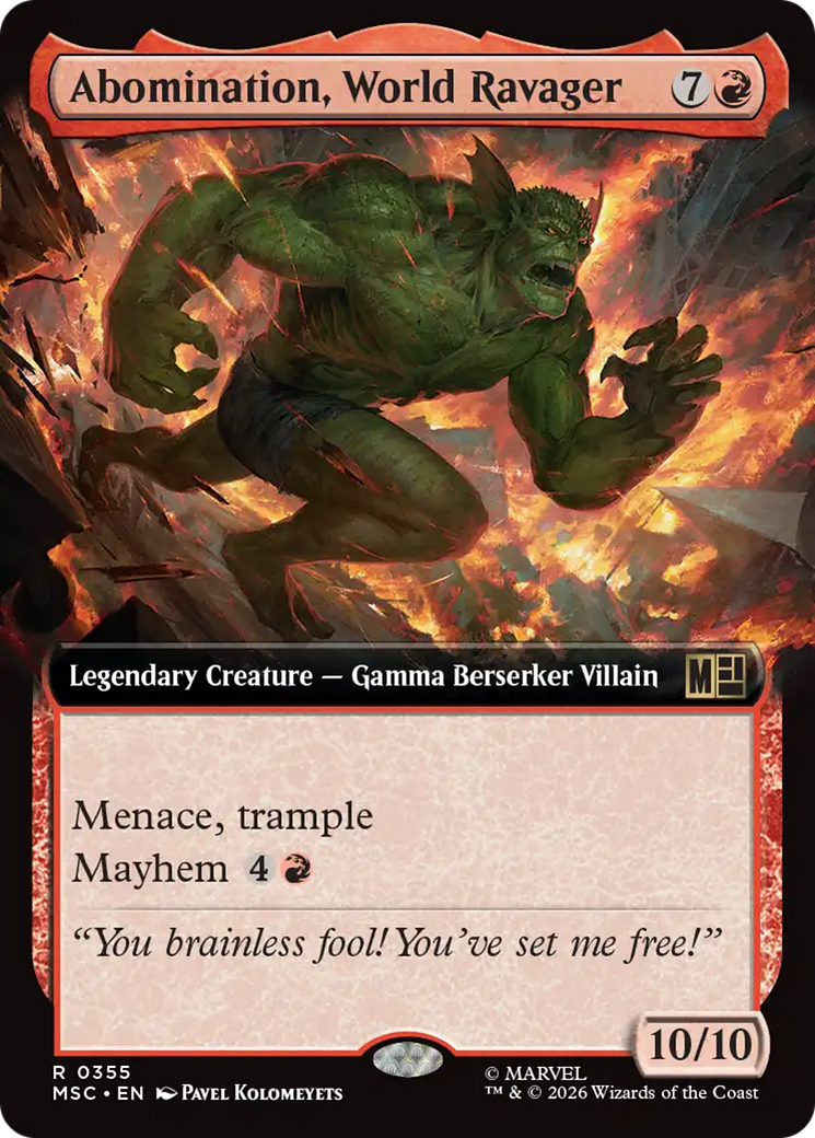 Abomination, World Ravager (Extended Art) [Marvel Super Heroes Commander] | Anubis Games and Hobby