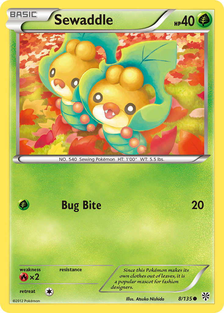 Sewaddle (8/135) [Black & White: Plasma Storm] | Anubis Games and Hobby